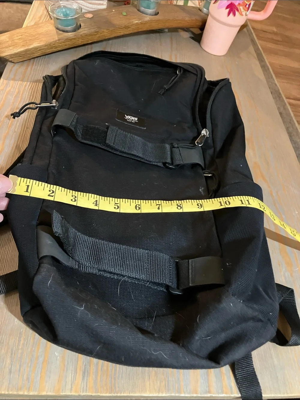 Vans Black Strapped Backpack